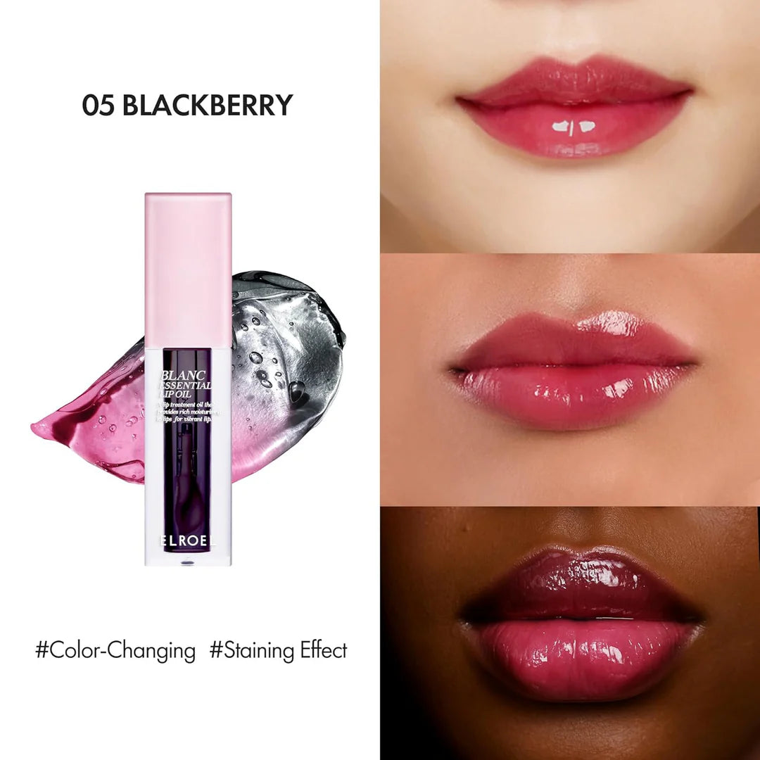 Elroel Blanc Essential Lip Oil - Korean Color Changing Lip Oil